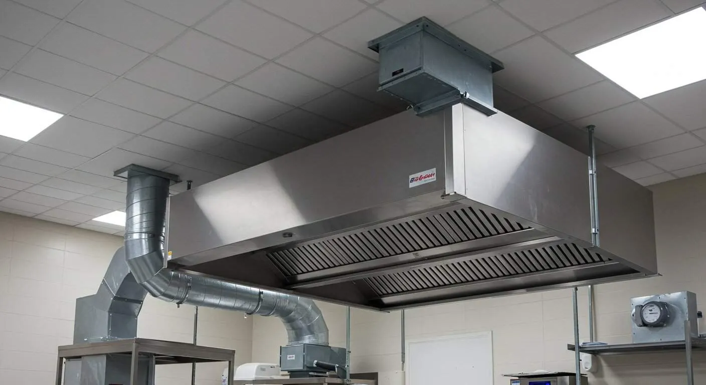 Commercial kitchen exhaust hood and ventilation equipment